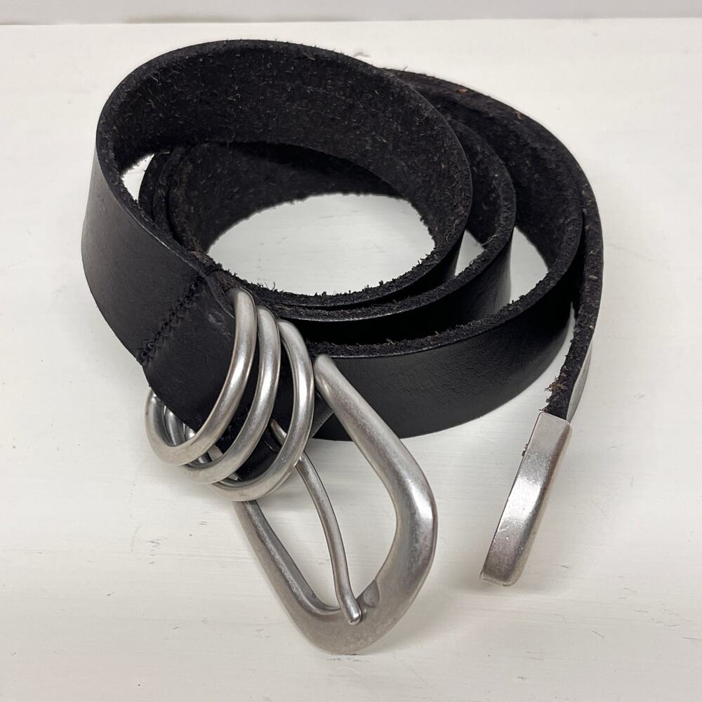 Urban Outfitters Womens Black Leather Biker Belt Size Large